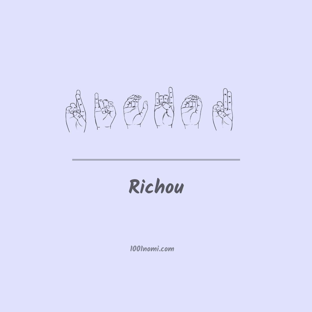 Richou nella lingua dei segni