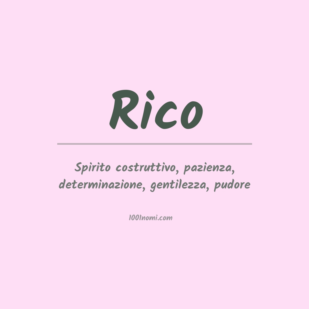 Significato del nome Rico