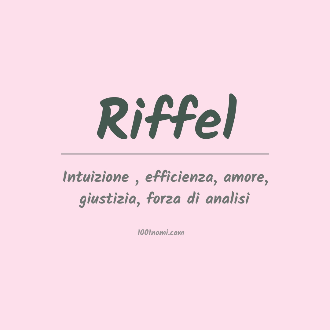 Significato del nome Riffel