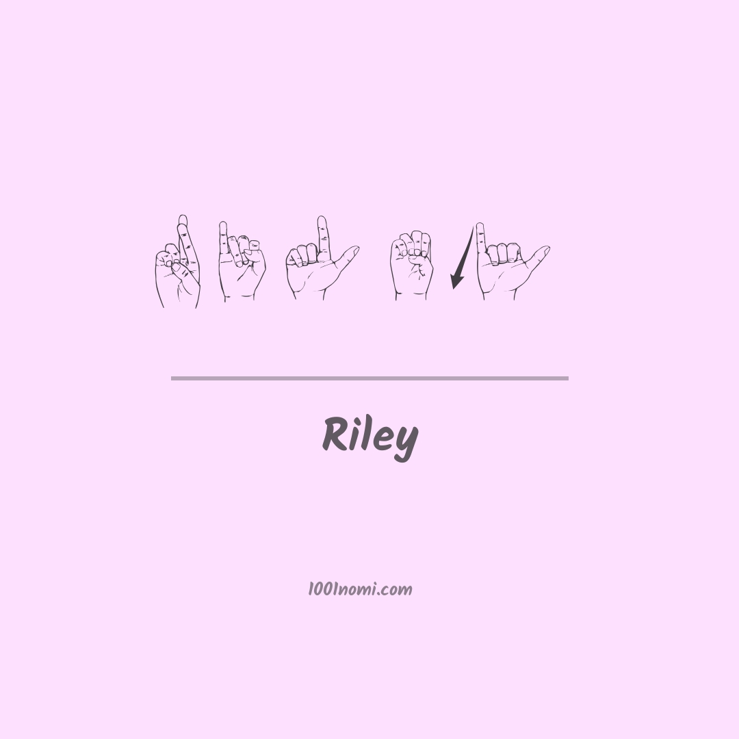 Riley nella lingua dei segni