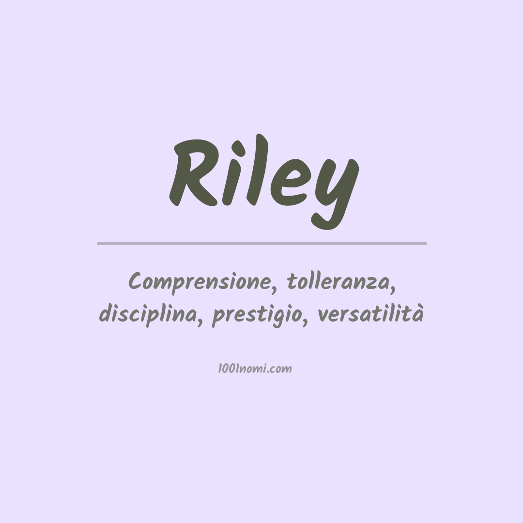 Significato del nome Riley