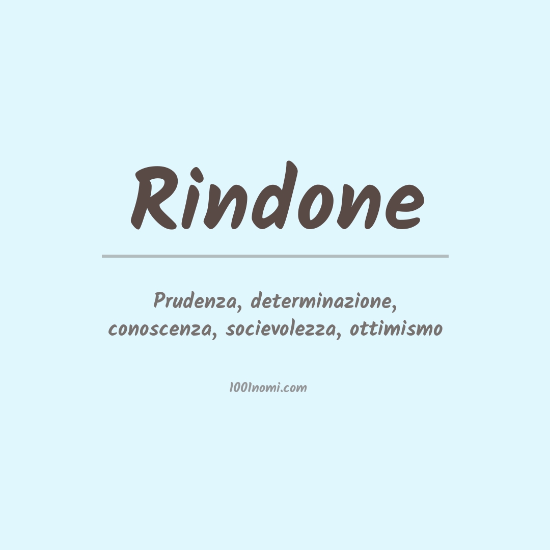 Significato del nome Rindone