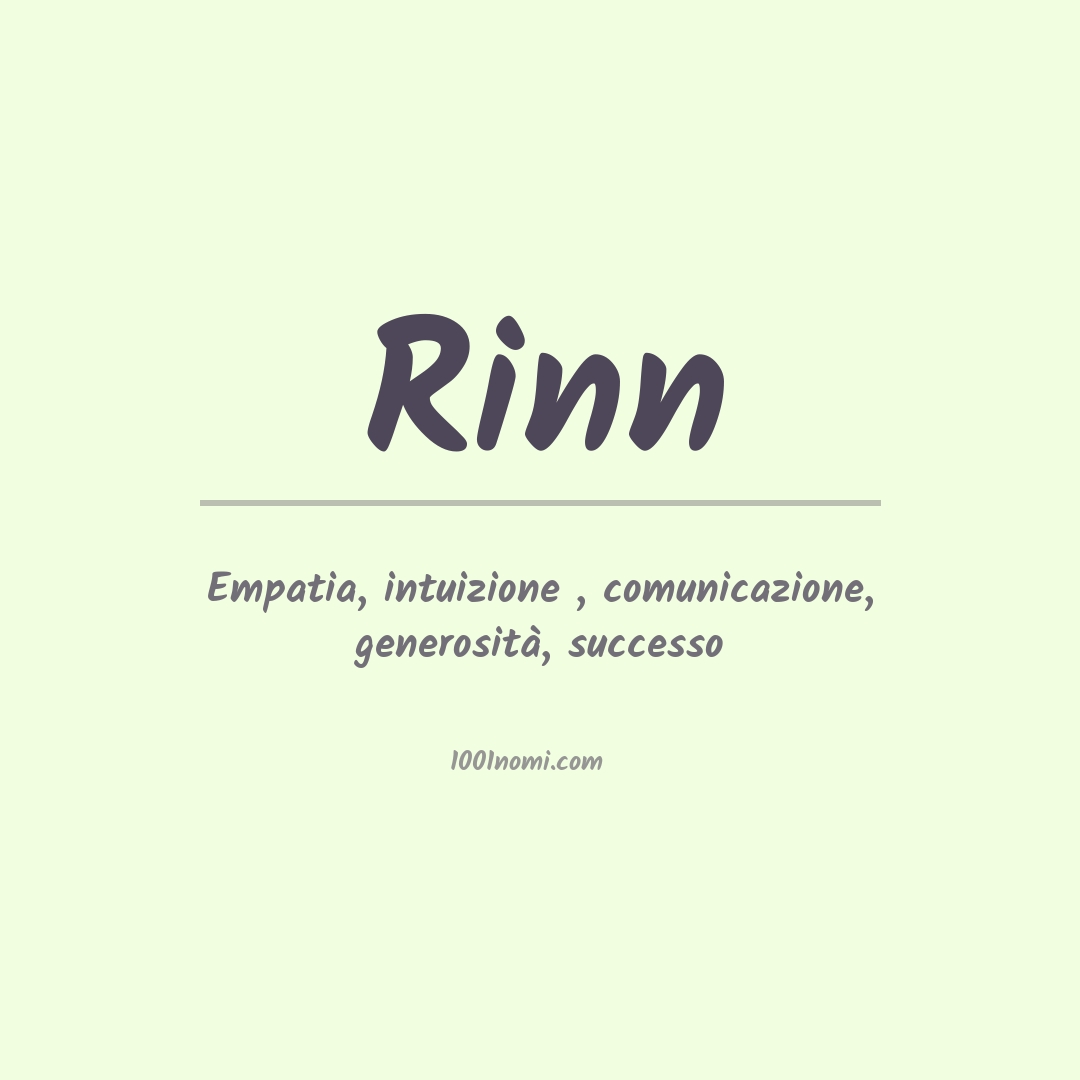 Significato del nome Rinn