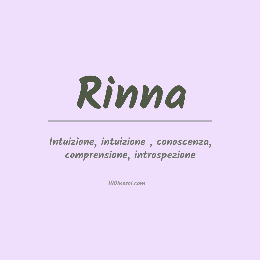 Significato del nome Rinna