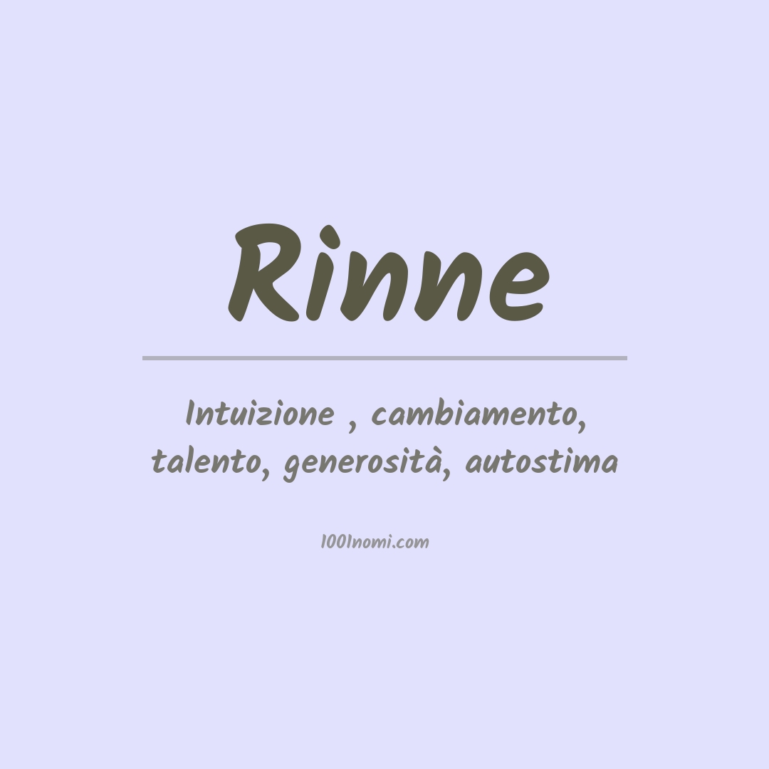 Significato del nome Rinne