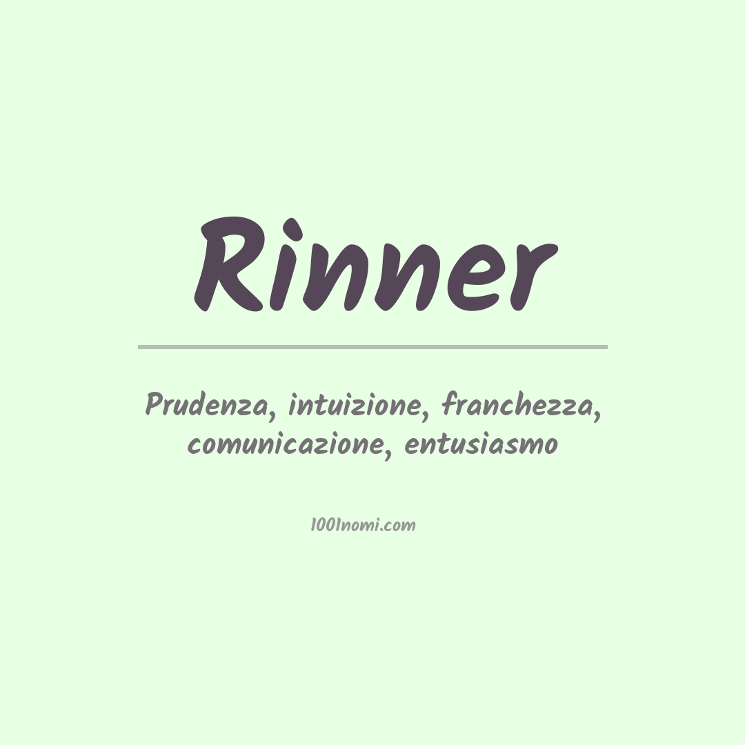 Significato del nome Rinner