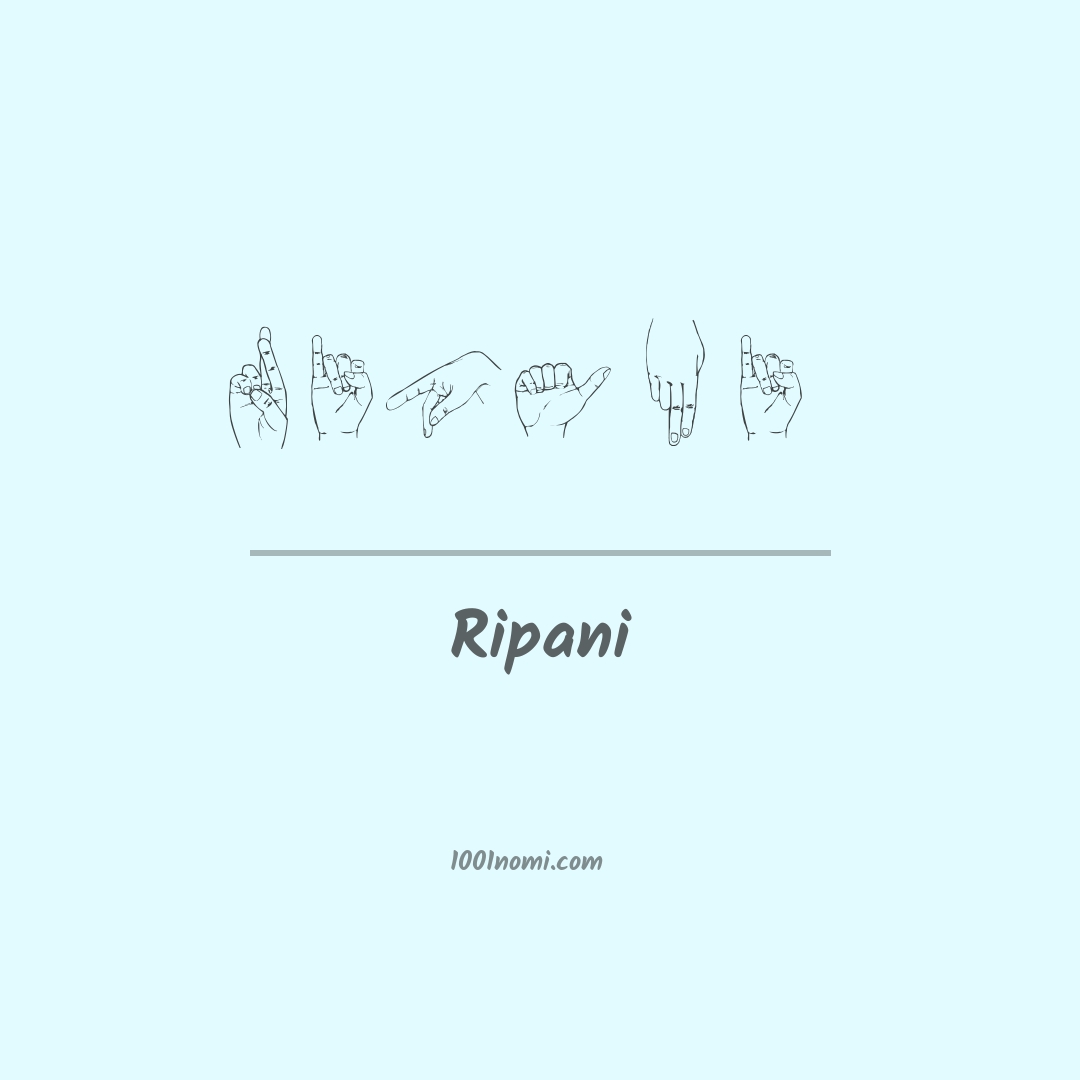 Ripani nella lingua dei segni