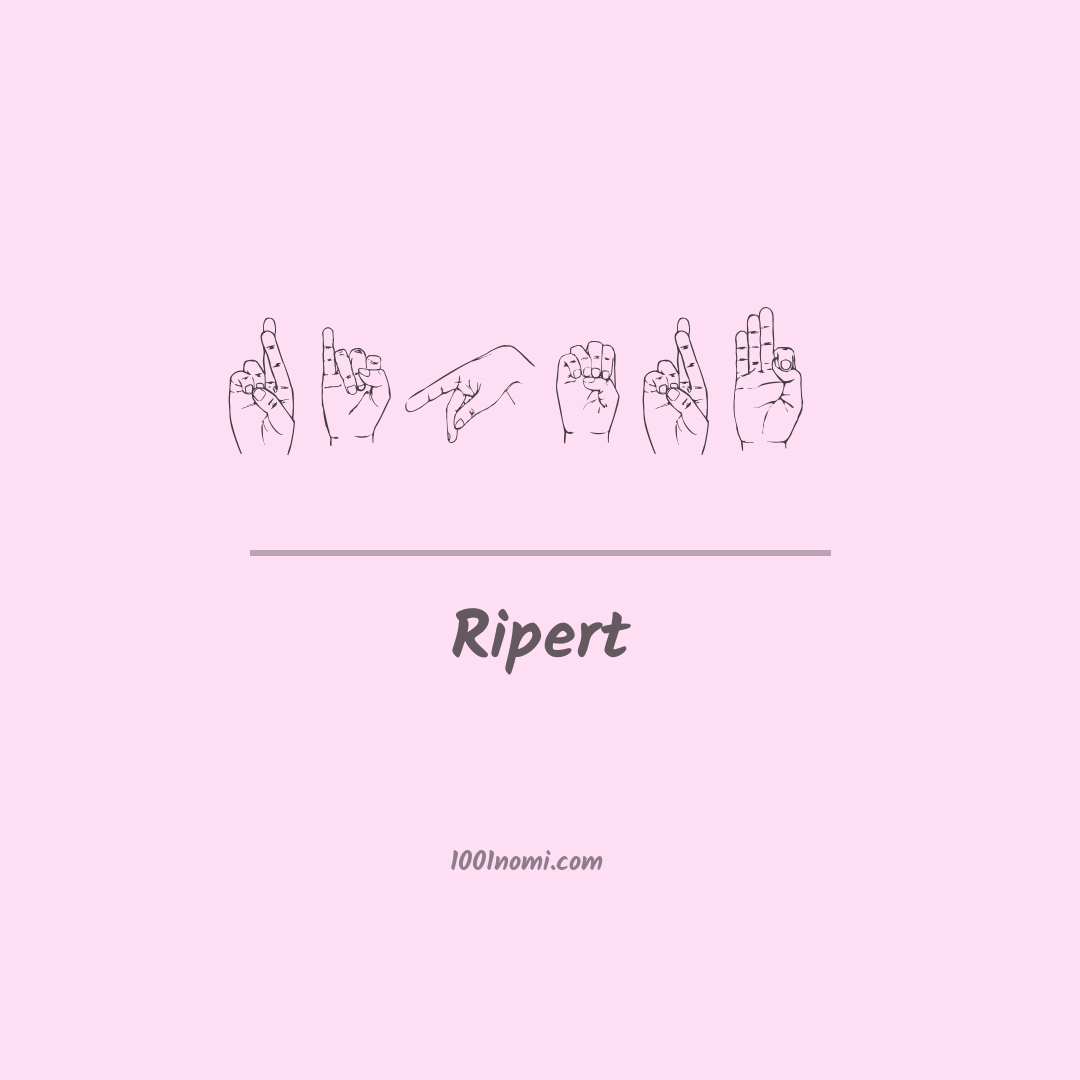 Ripert nella lingua dei segni Ripert nella lingua dei segni