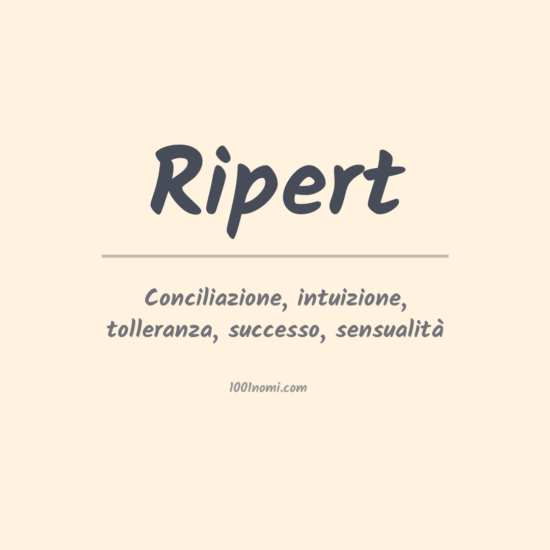 Significato del nome Ripert Significato del nome Ripert