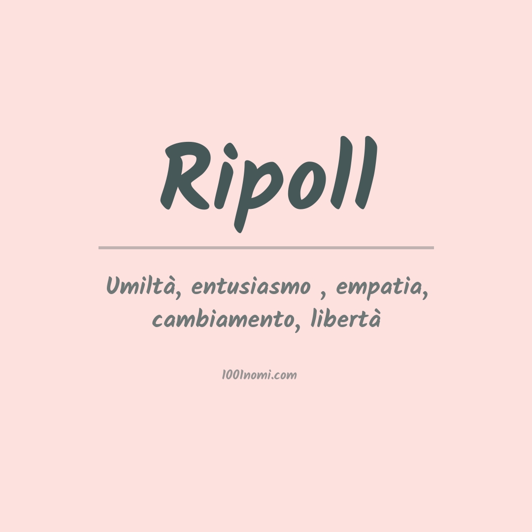 Significato del nome Ripoll