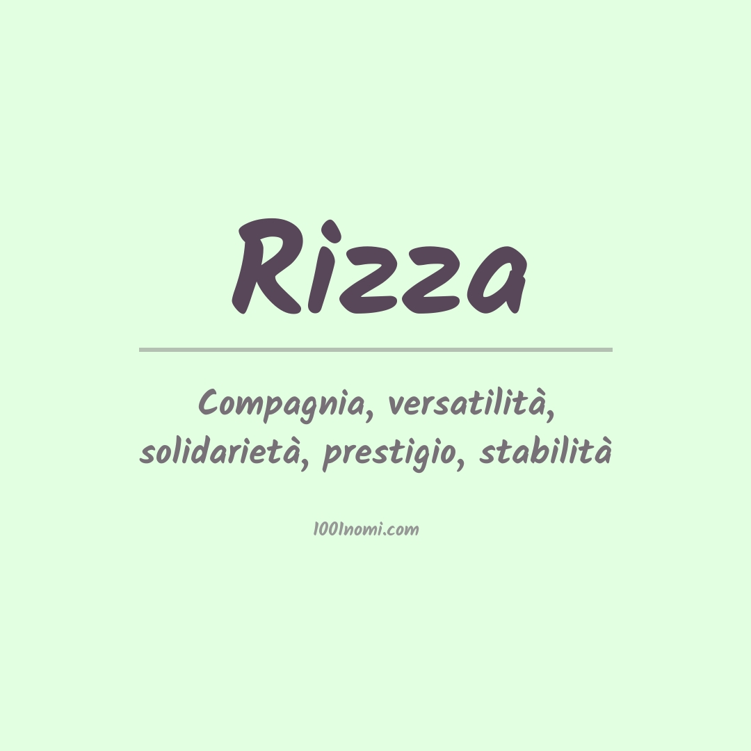 Significato del nome Rizza