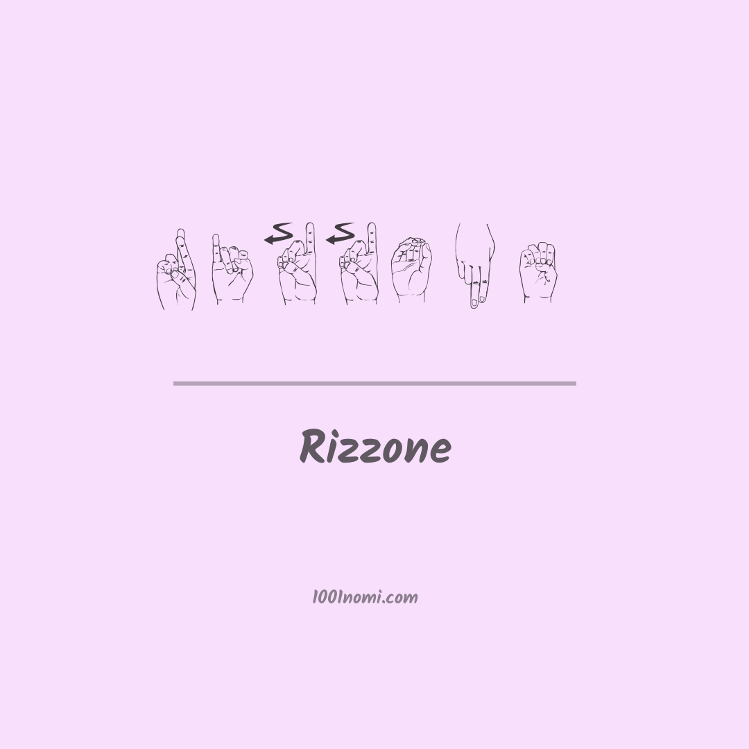 Rizzone nella lingua dei segni