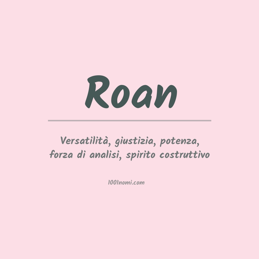 Significato del nome Roan