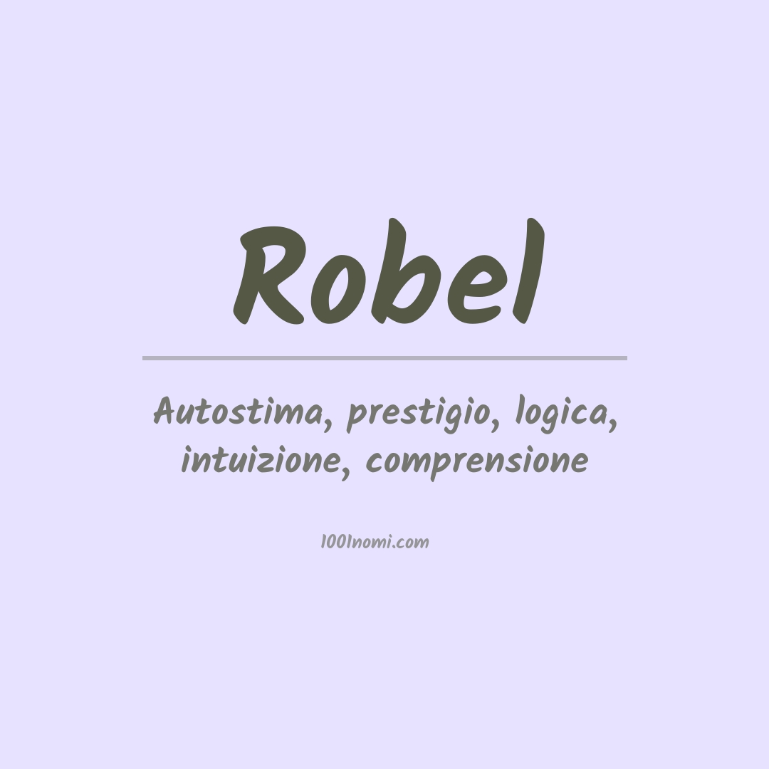 Significato del nome Robel