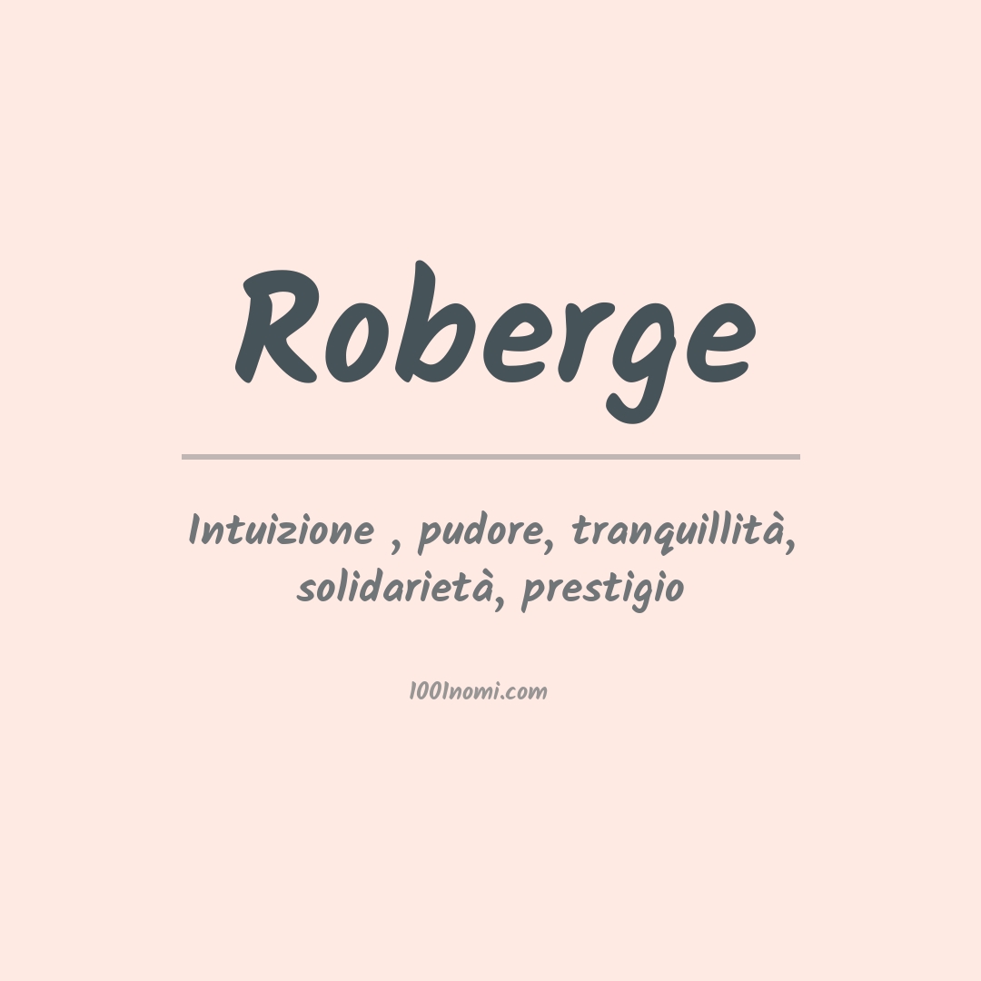 Significato del nome Roberge