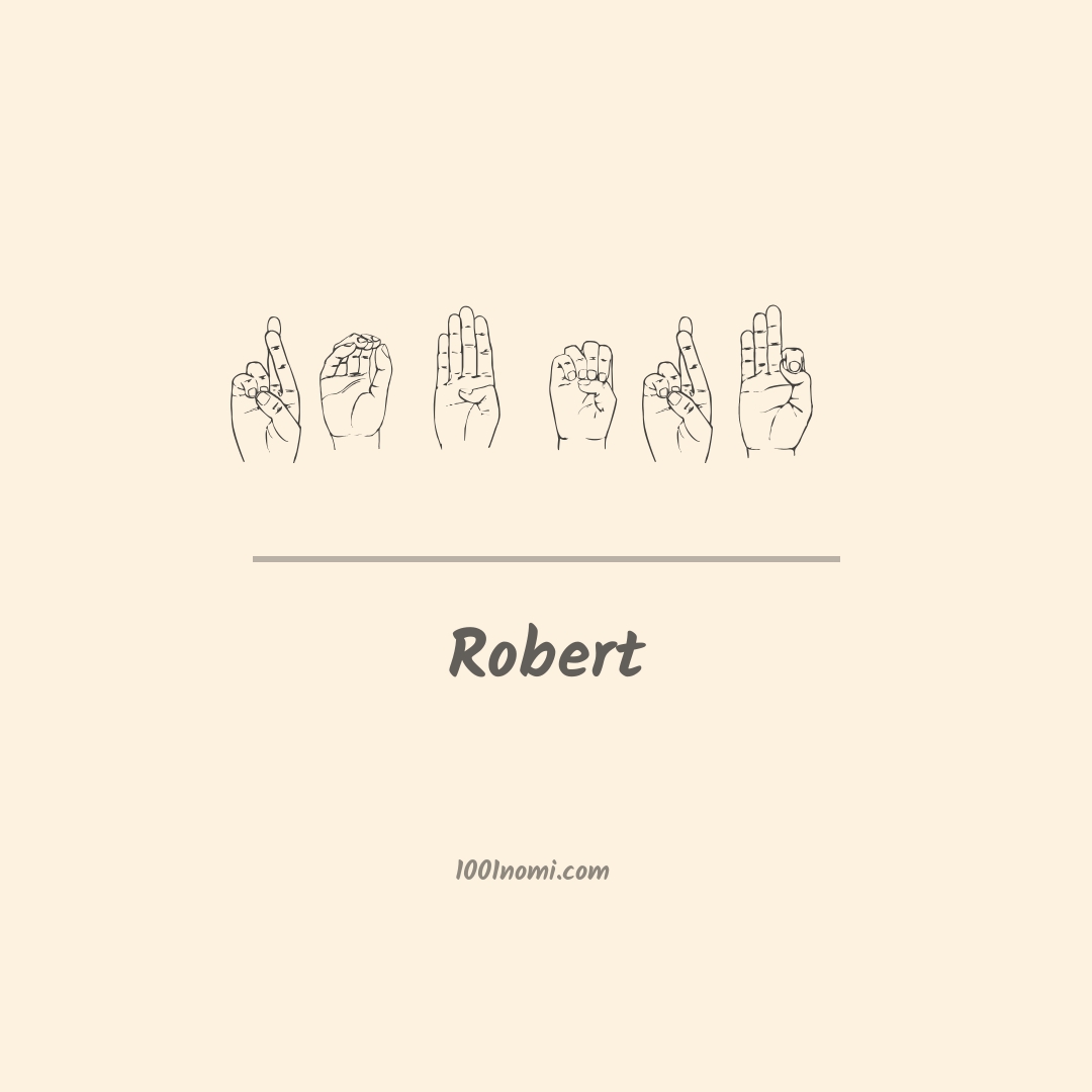 Robert nella lingua dei segni