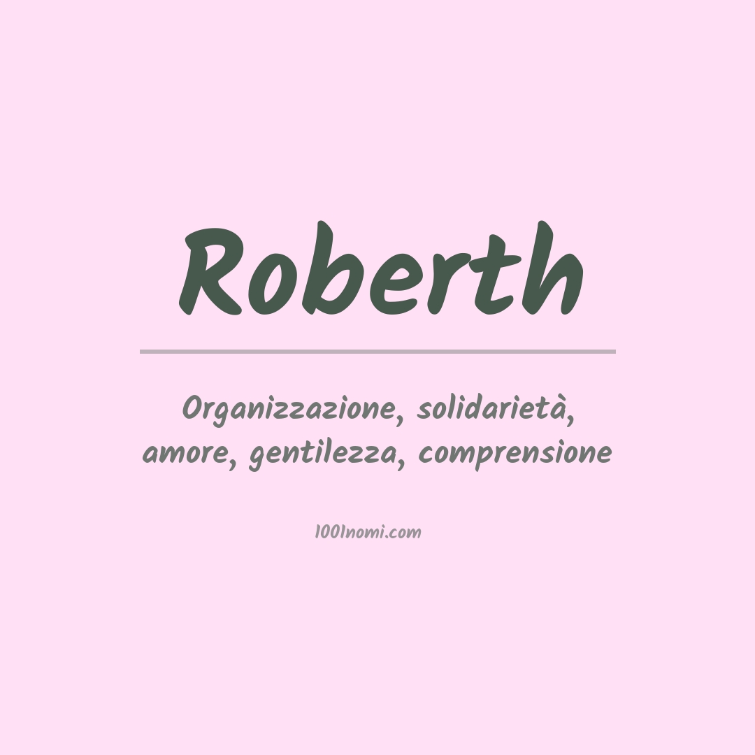 Significato del nome Roberth