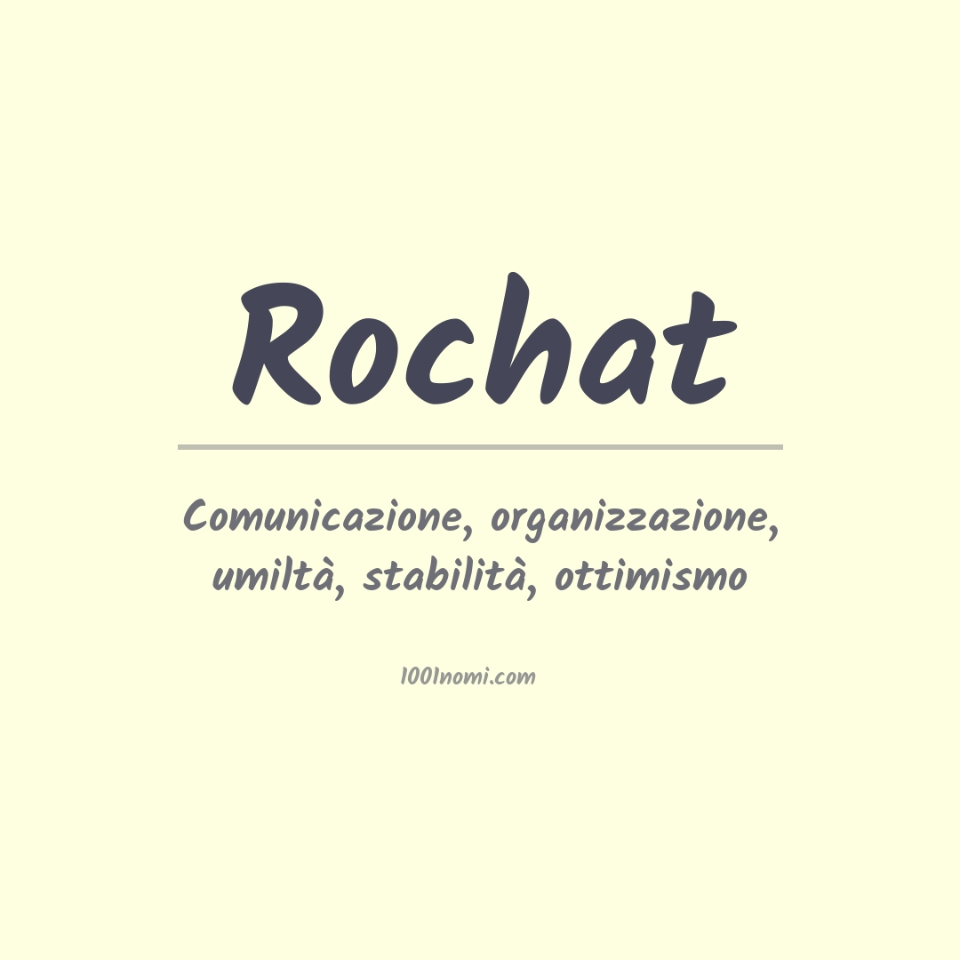 Significato del nome Rochat