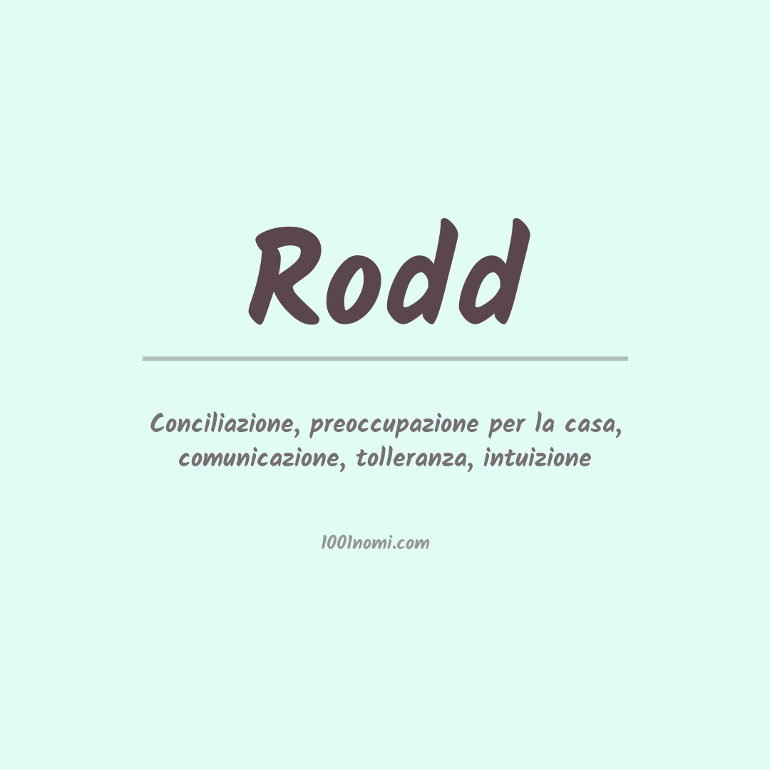 Significato del nome Rodd