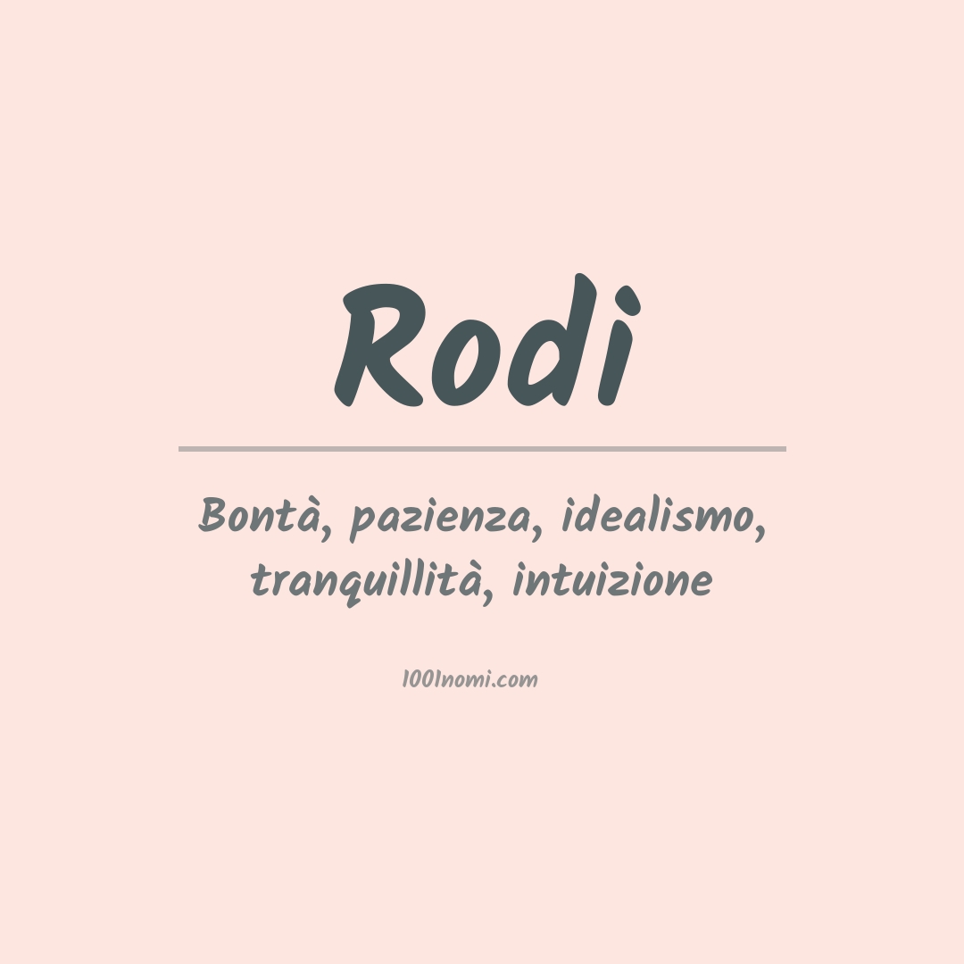 Significato del nome Rodi