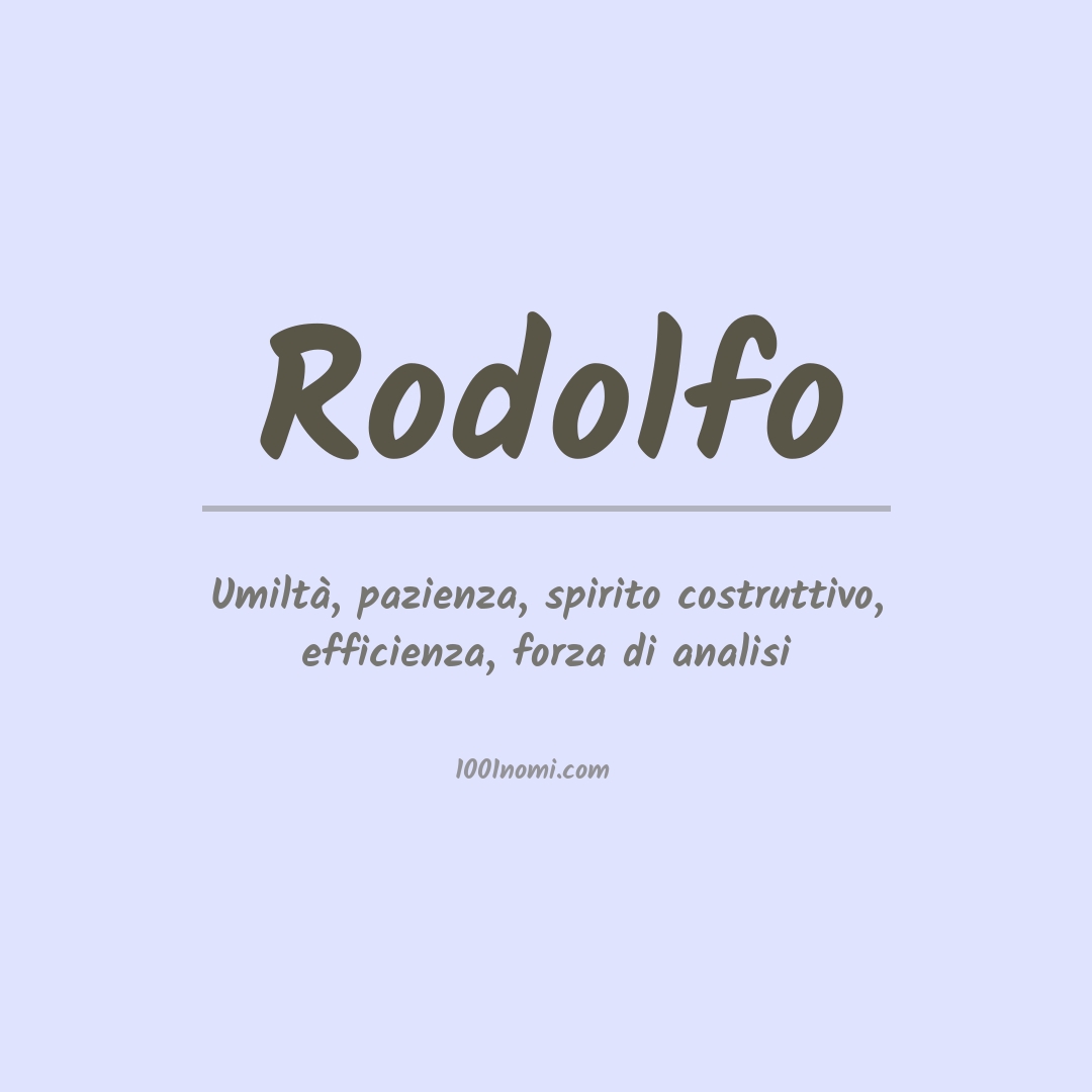 Significato del nome Rodolfo