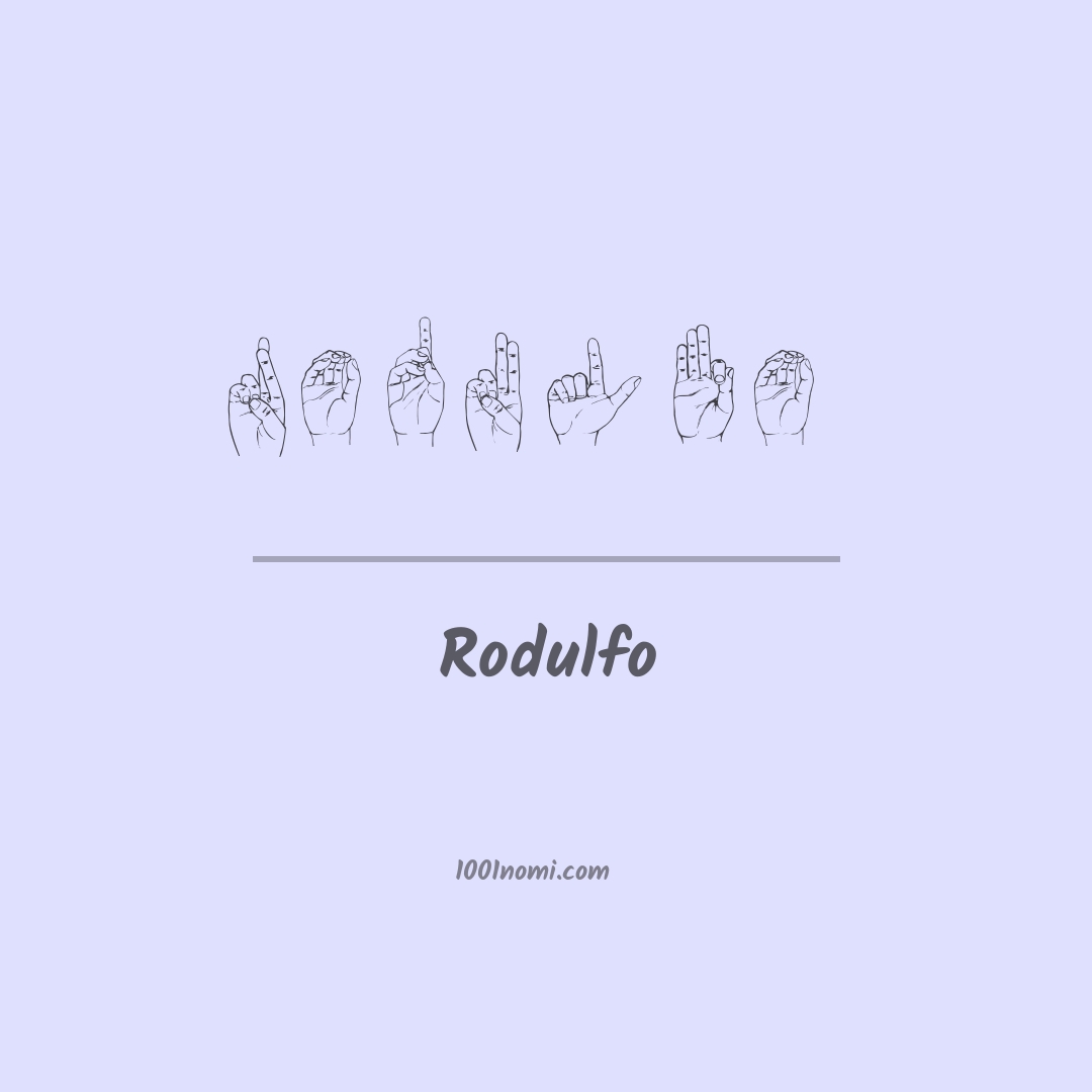 Rodulfo nella lingua dei segni Rodulfo nella lingua dei segni