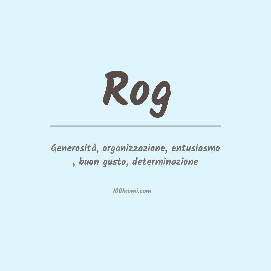 Significato del nome Rog