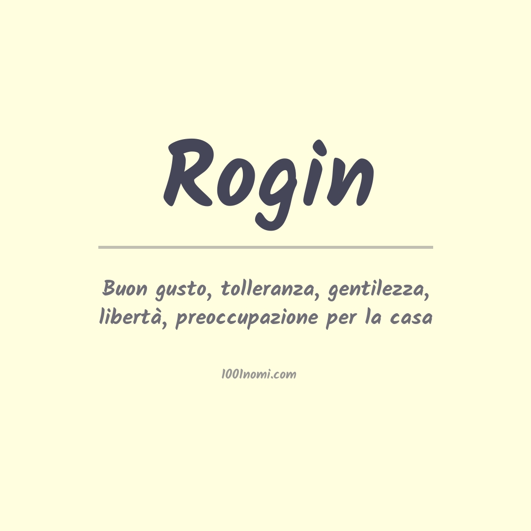 Significato del nome Rogin