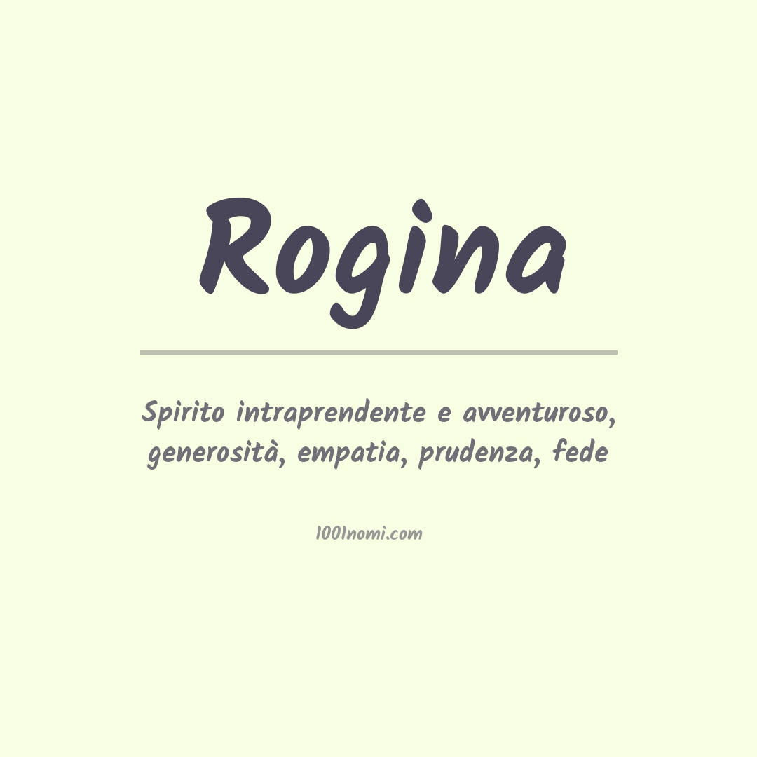 Significato del nome Rogina