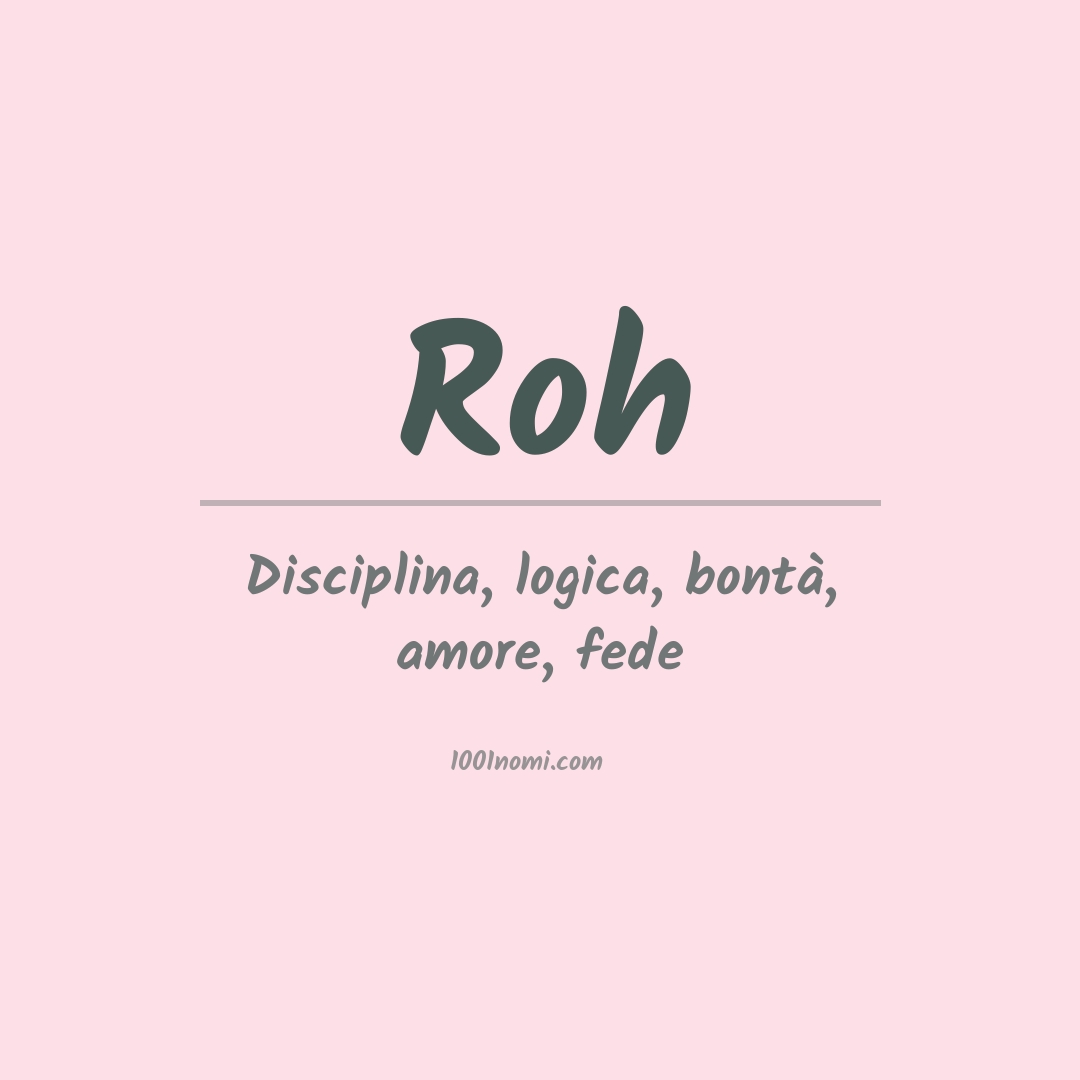 Significato del nome Roh