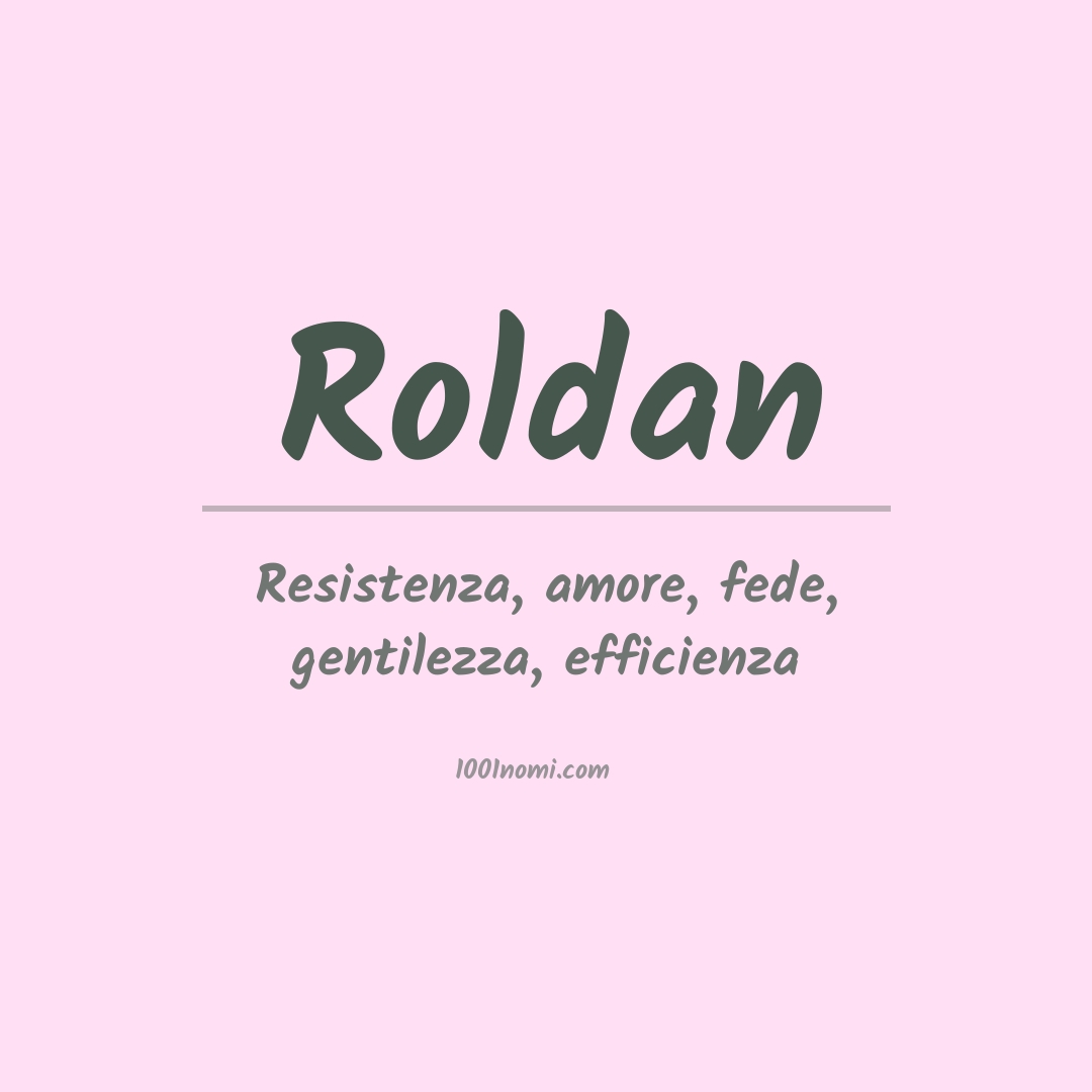 Significato del nome Roldan