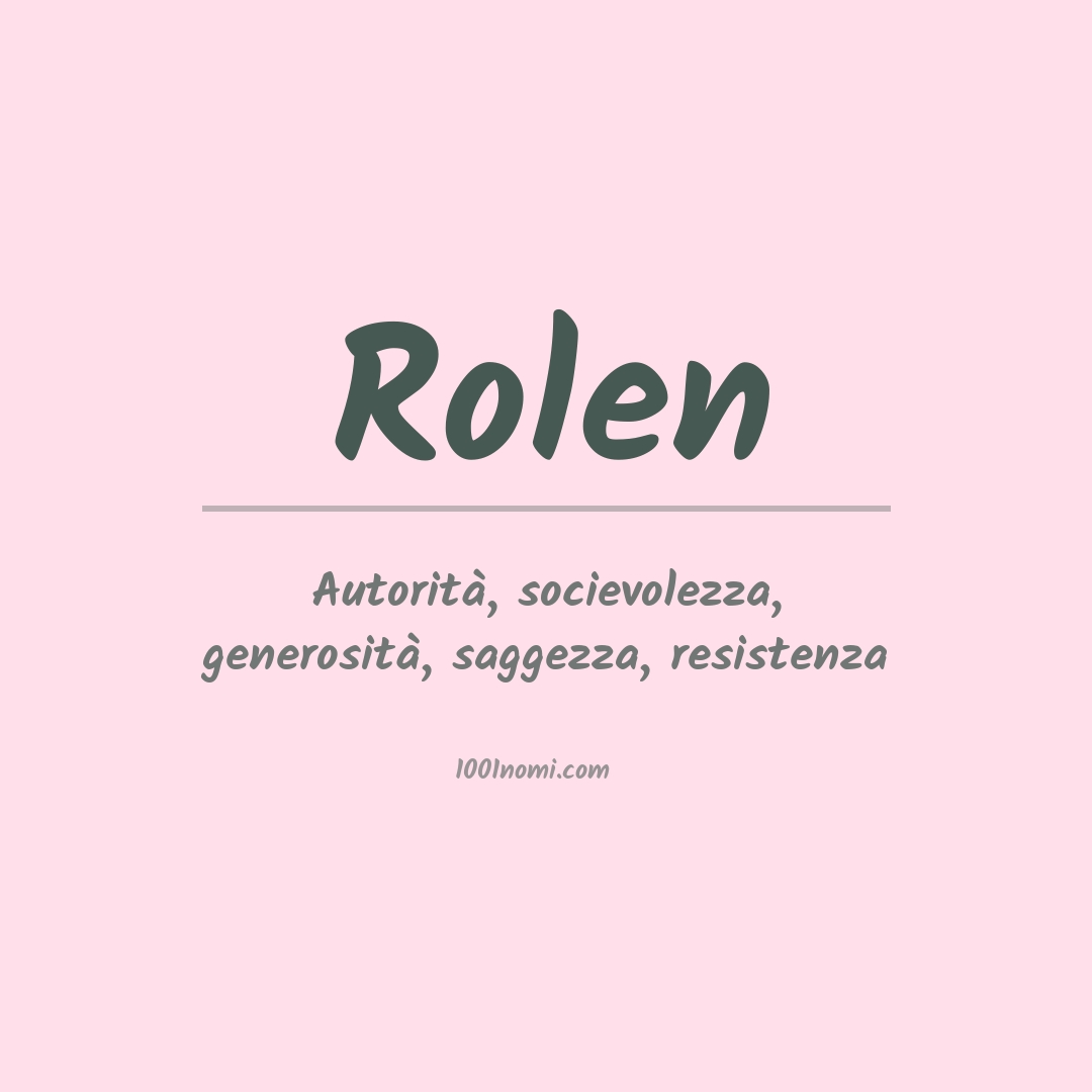 Significato del nome Rolen