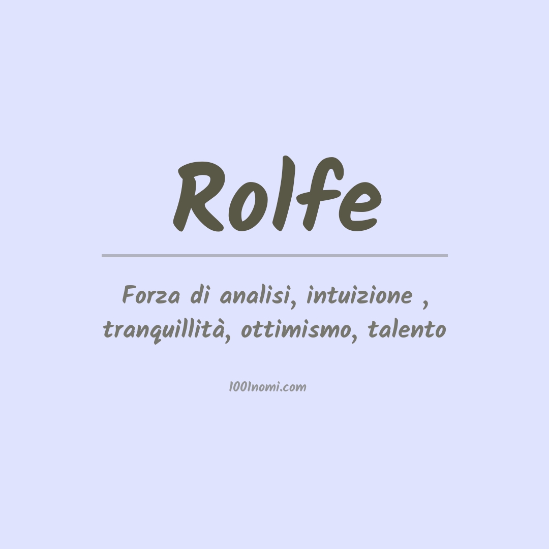 Significato del nome Rolfe