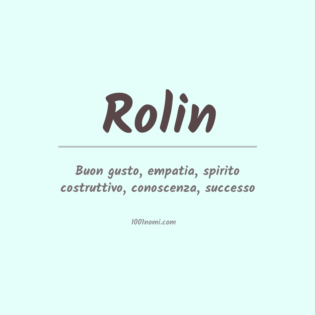 Significato del nome Rolin