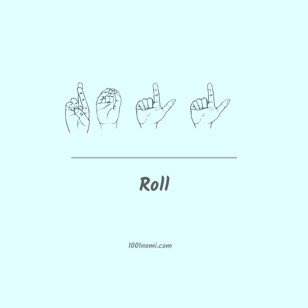 Roll nella lingua dei segni