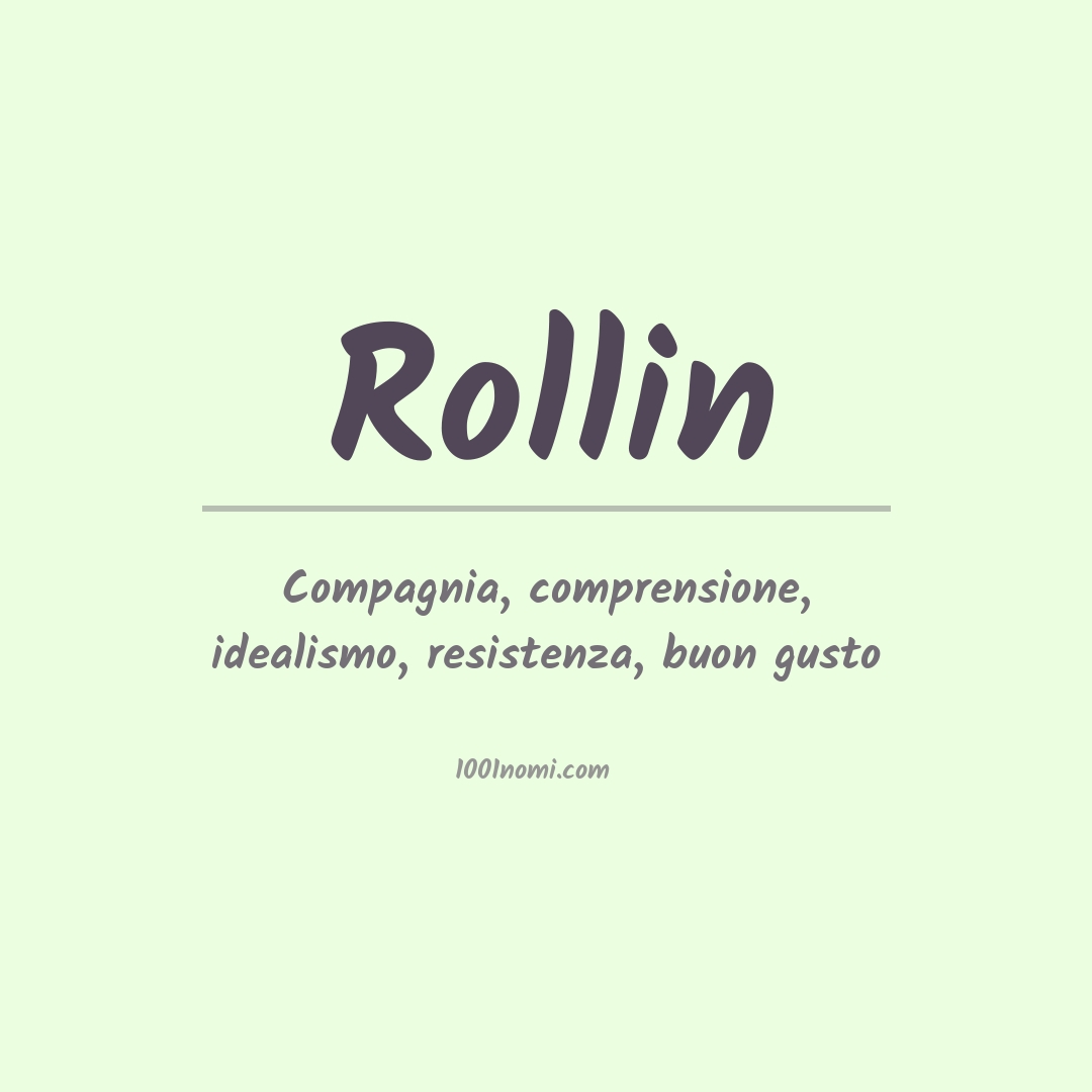 Significato del nome Rollin