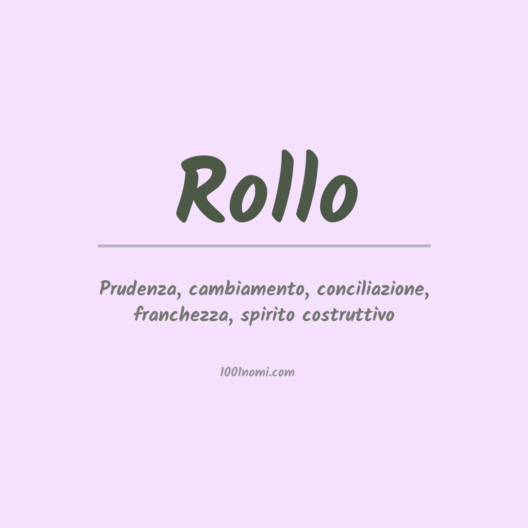 Significato del nome Rollo