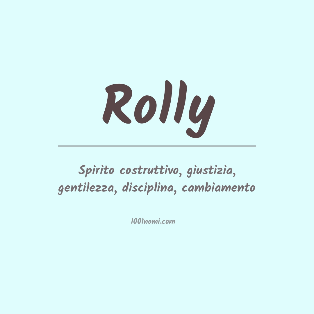 Significato del nome Rolly