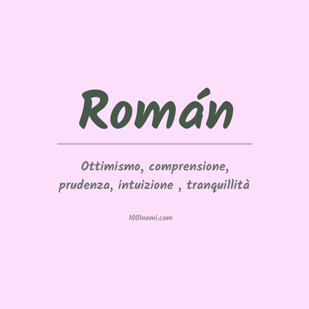 Significato del nome Román