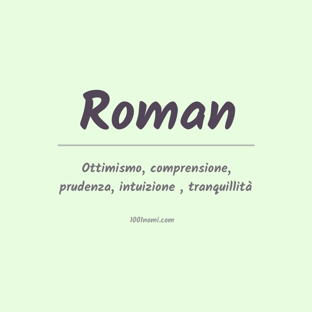 Significato del nome Roman