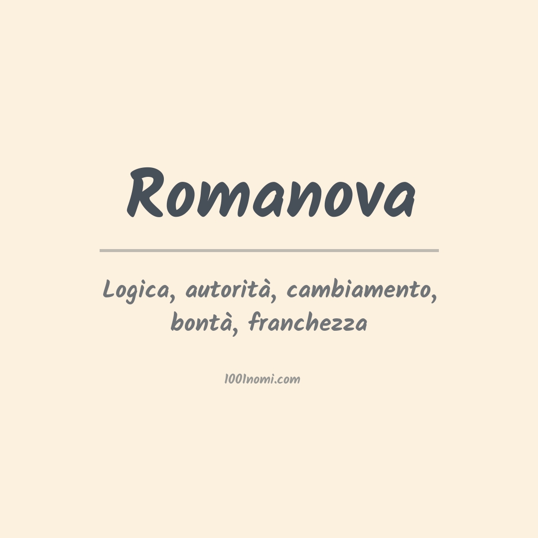 Significato del nome Romanova