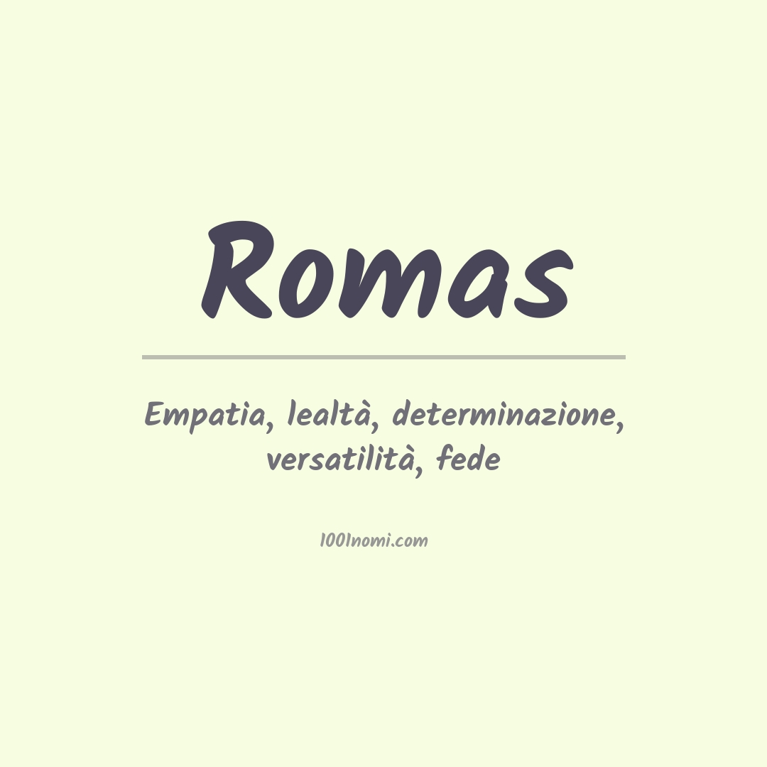 Significato del nome Romas