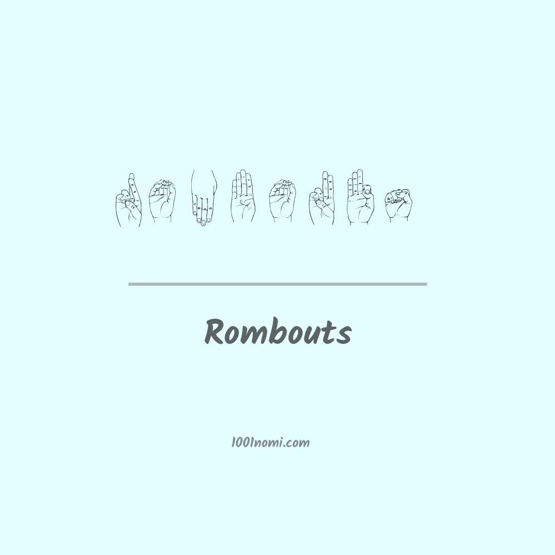 Rombouts nella lingua dei segni