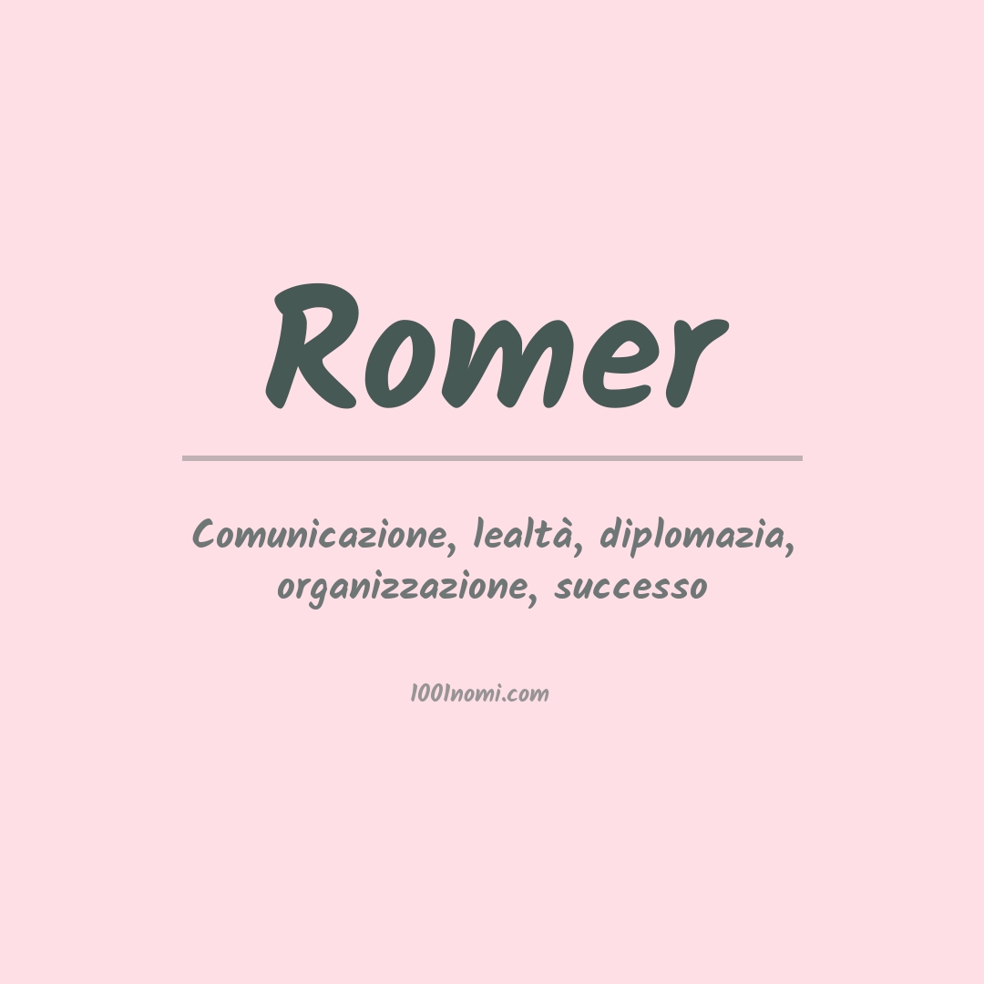 Significato del nome Romer