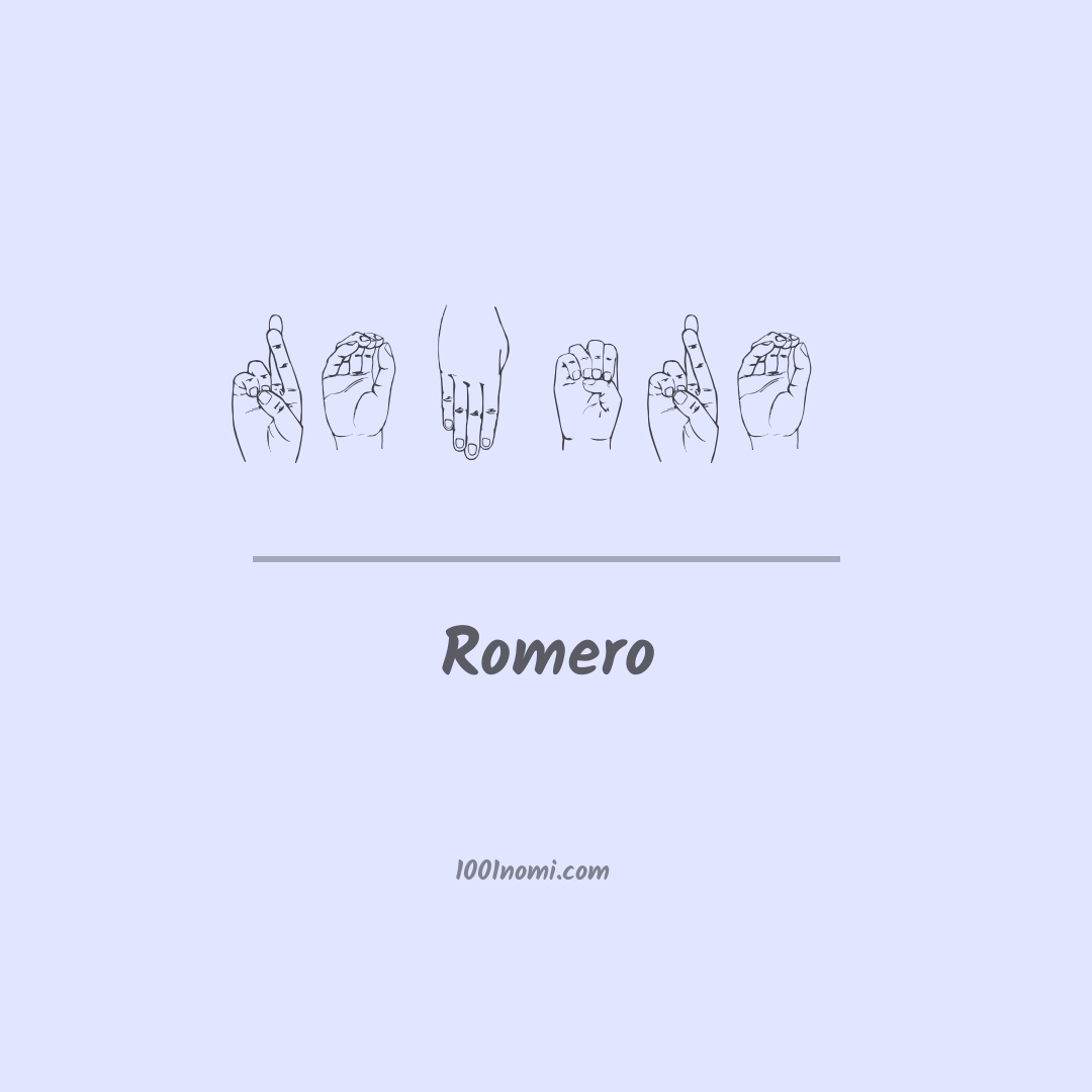 Romero nella lingua dei segni