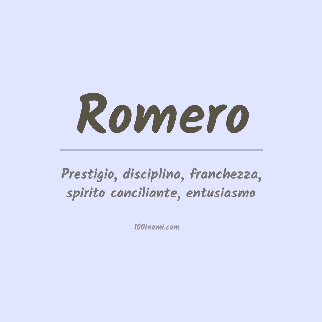 Significato del nome Romero