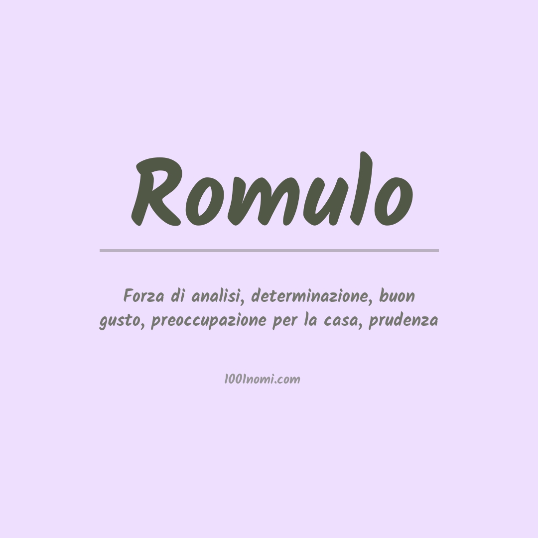 Significato del nome Romulo