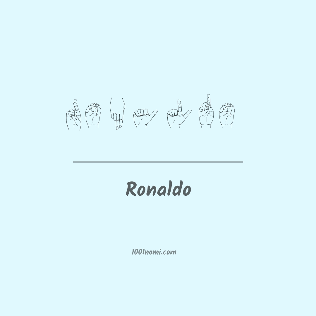 Ronaldo nella lingua dei segni Ronaldo nella lingua dei segni