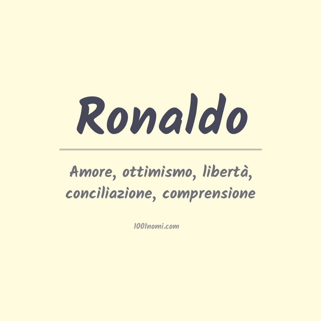Significato del nome Ronaldo