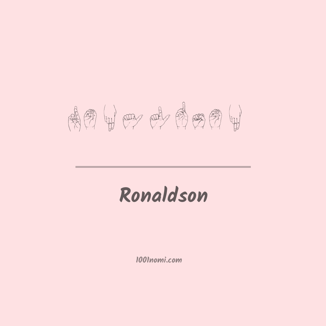 Ronaldson nella lingua dei segni